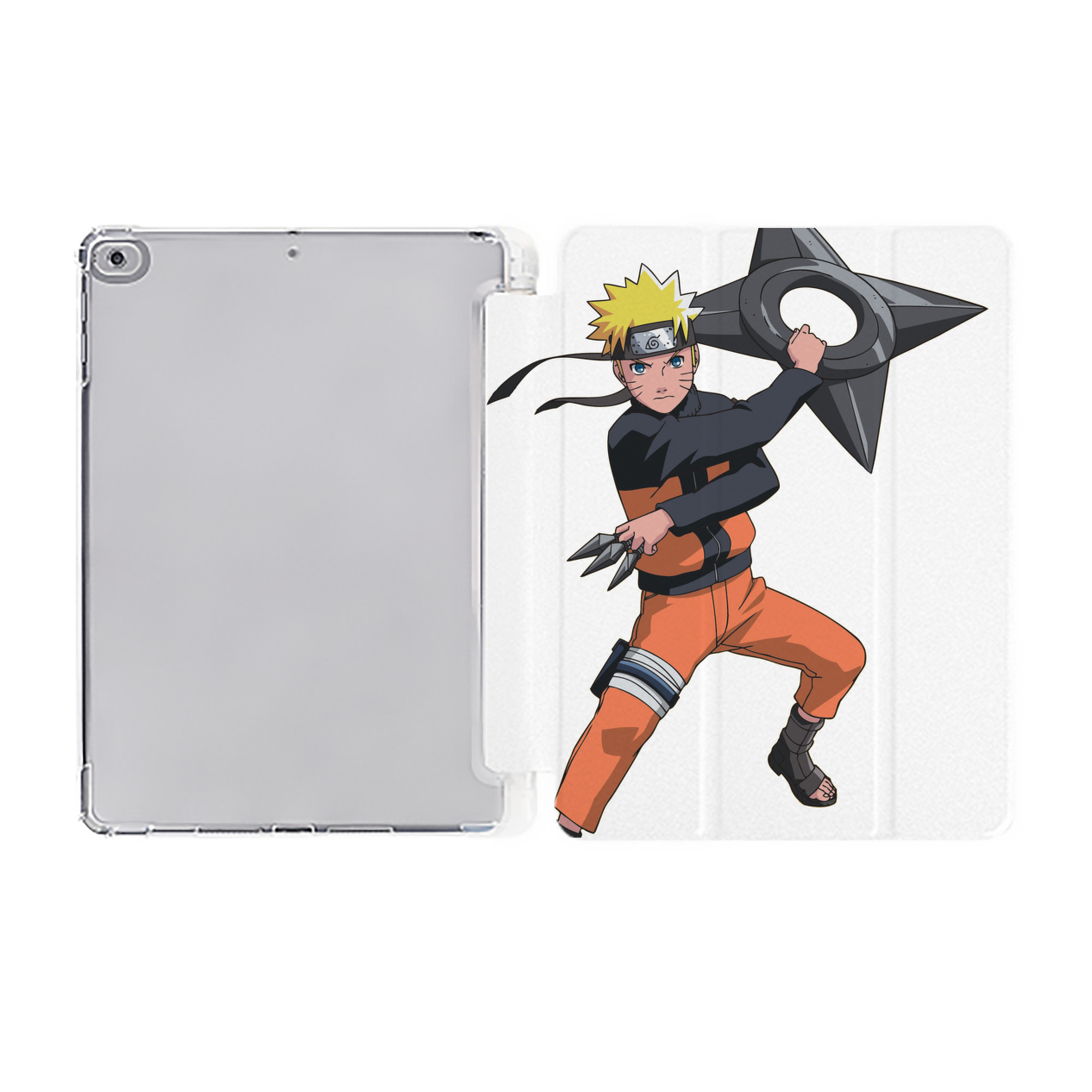 （画像用） NARUTO -ナルト- うずまき ナルト Uzumaki Naruto IPad ケース ペン収納付き 三つ折りスタンド PUレザー×シリコン 対応機種9.5/10.5/10.9インチ